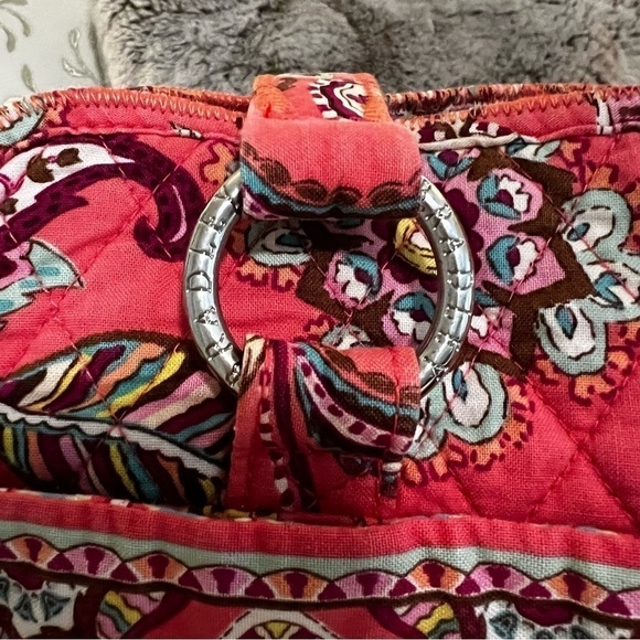 VERA BRADLEY Call Me Coral 2010 Tall Tote Orange Pink Floral Y2K Commuter Laptop - Picture 4 of 14